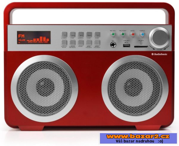 Přehrávač AudioSonic RD-1558, červený