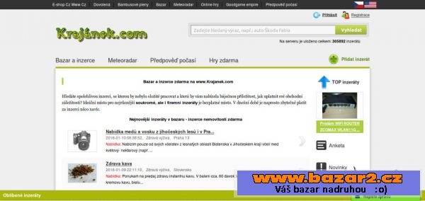 Nabízím k prodeji www.krajanek.com