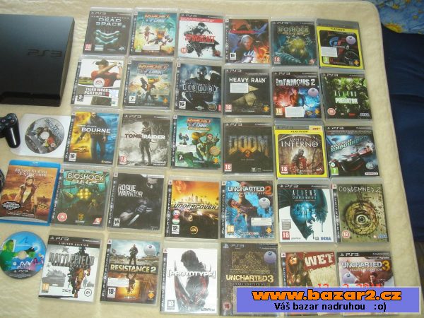 Sbírka cca  sto her na PS3 + PS