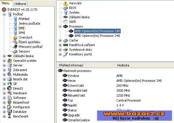 Profesionální AMD Opteron 248
