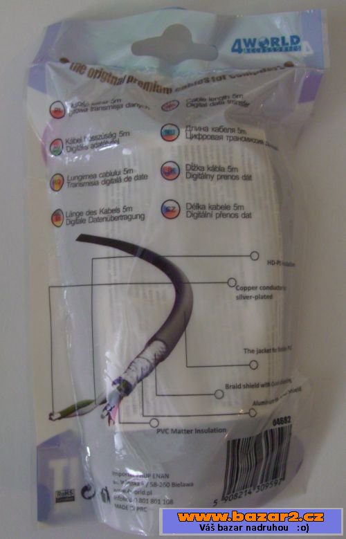 Prodlužovací USB kabel A-A 5 metru
