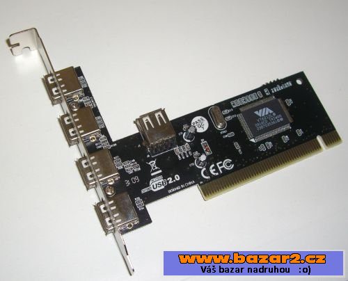 5 USB porty navíc  - PCI USB řadič