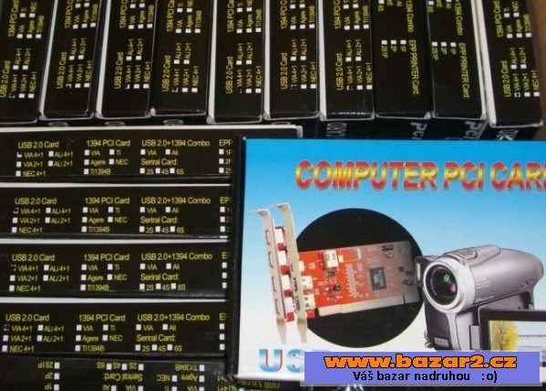 5 USB porty navíc  - PCI USB řadič