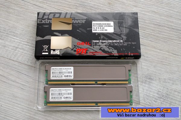 Operační paměti Geil DDR3, 2 x 2GB