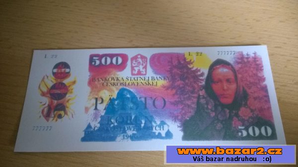 Kopie vzácné návrhy bankovek ČSR 