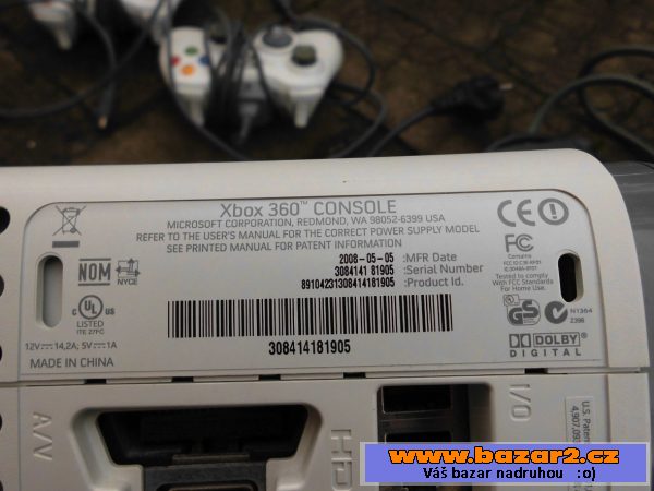 Xbox 360 20GB HDD ovladače kabely 