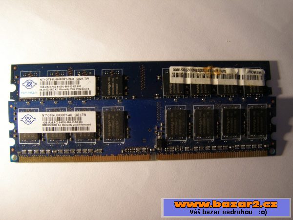1 GB DDR1 ve všech frekvencích