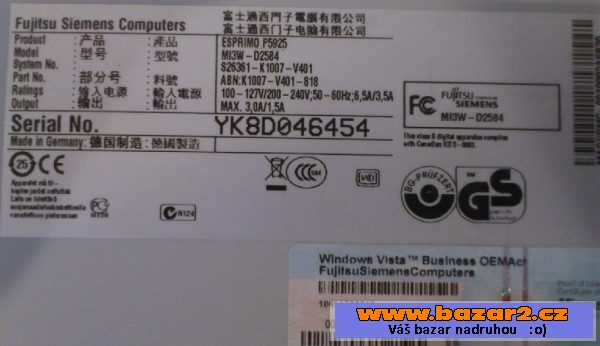 PC Siemens P5925 Core 2 Duo E8400 