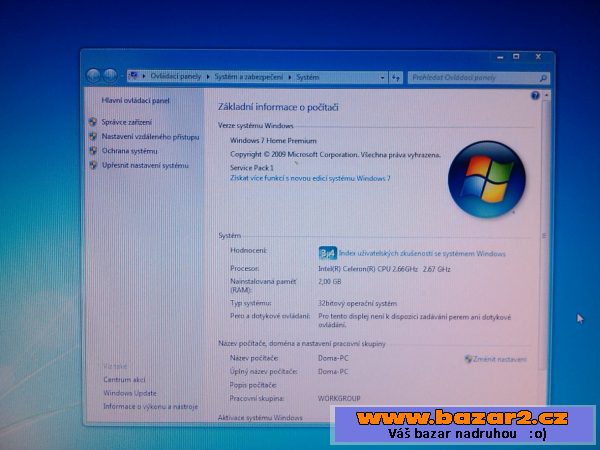 Počítač Intel(R) Celeron(R) 2.66GHz