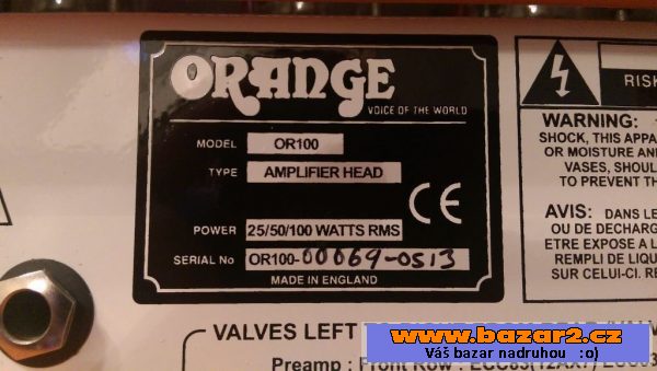 Orange OR100 amp hlava jako novém