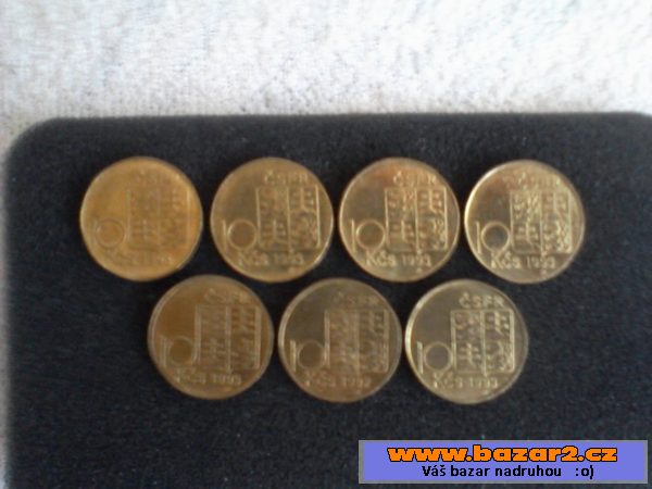 7Ks minci hodnoty 10Kcs,rok 1993