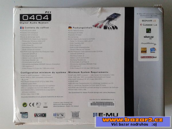 Interní zvuková karta EMU 0404 PCI