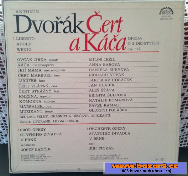 A. Dvořák Čert a Káča set LP vinyl
