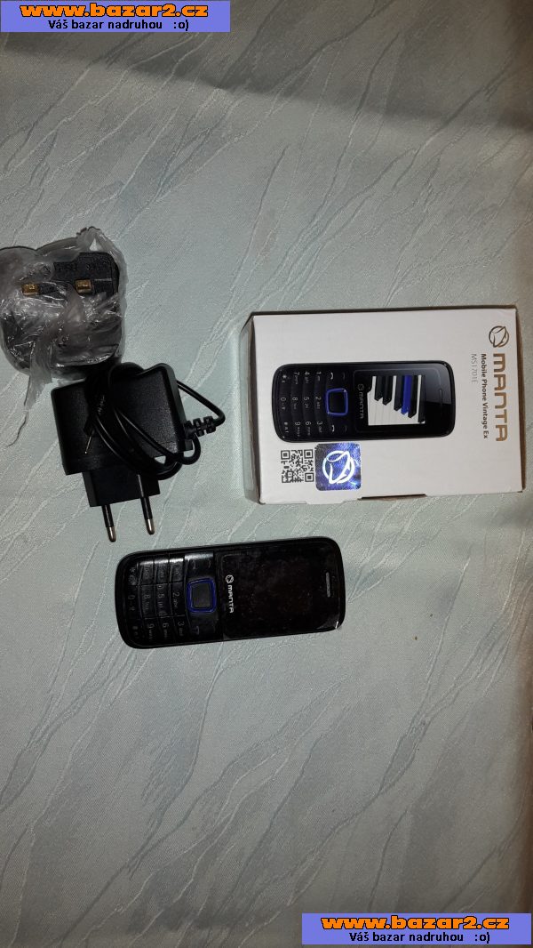 klasický telefon  MANTA MS1701 Vintage - Black/Blue