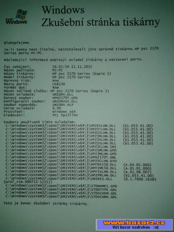 HP PSC 2175 / nove naplne