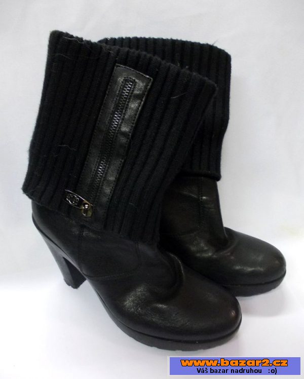 Černé kozačky značky GUESS - v. 39