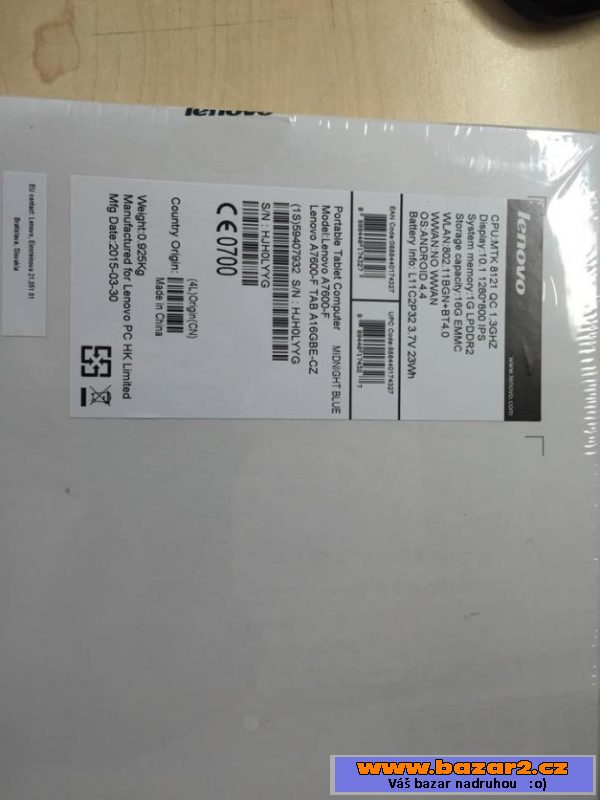 Lenovo A7600-F TAB 