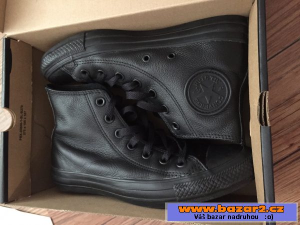 Converse černé kožené, velikost 37