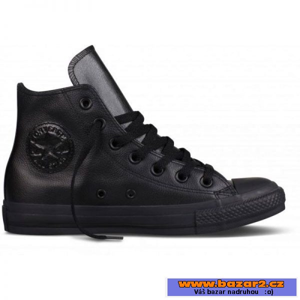 Converse černé kožené, velikost 37