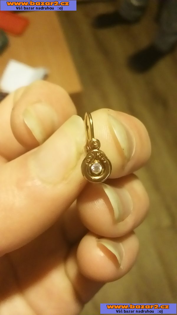 Zlaté náušnice 14K, dětské 