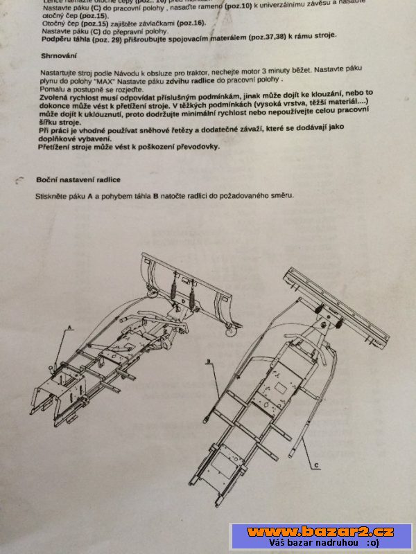 Shrnovací radlici SR-120 