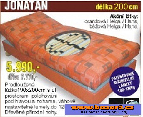 Pohodlná postel.
