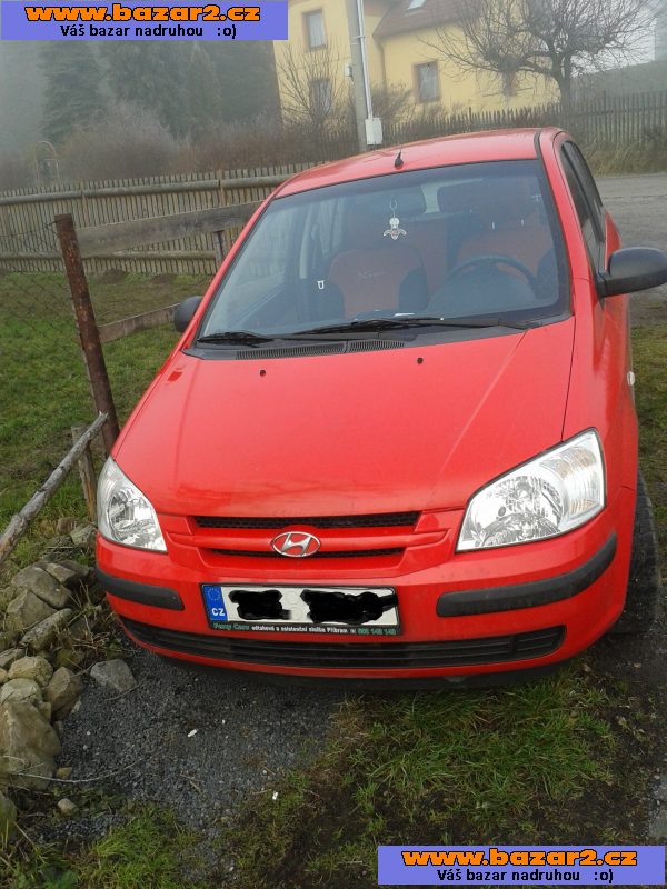 Hyundai Getz, 63kw, benzín , červený 