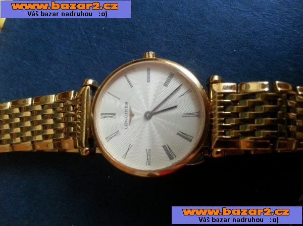 silně pozlacené damské hodinky Longines