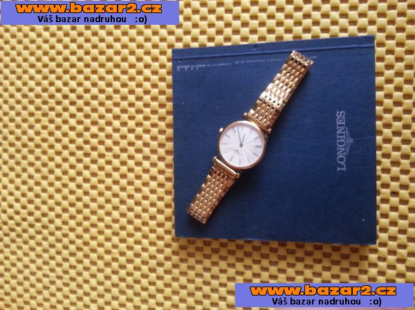 silně pozlacené damské hodinky Longines