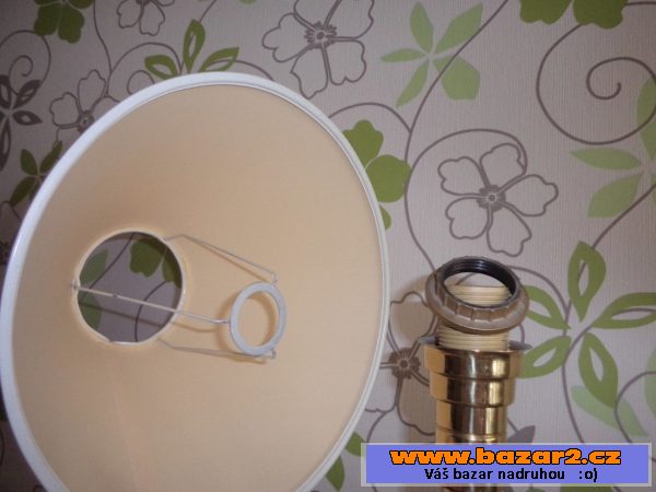 Lampa stolní zlatá + různá stínítka