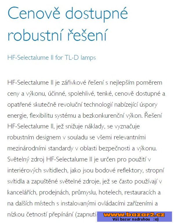El. předřadníky HF-S 236 TL-D II