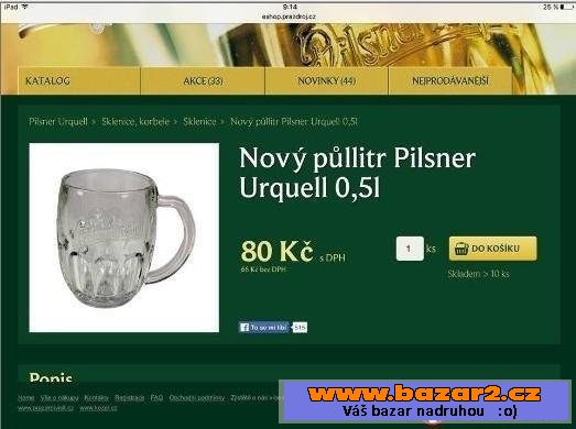 Prodám 300 půllitrů s uchem