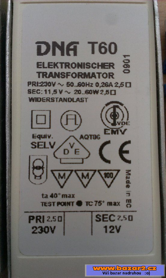 Elektronický transformátory+halogen