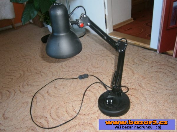 Lampička stolní, černá, kov