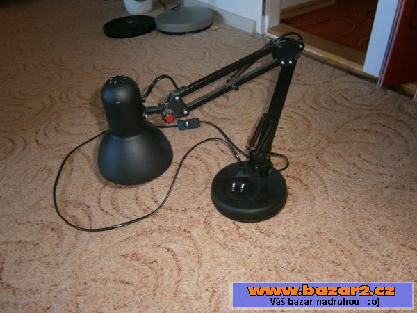Lampička stolní, černá, kov