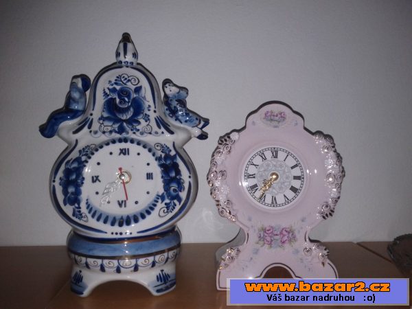 Modrý porcelán - hodiny