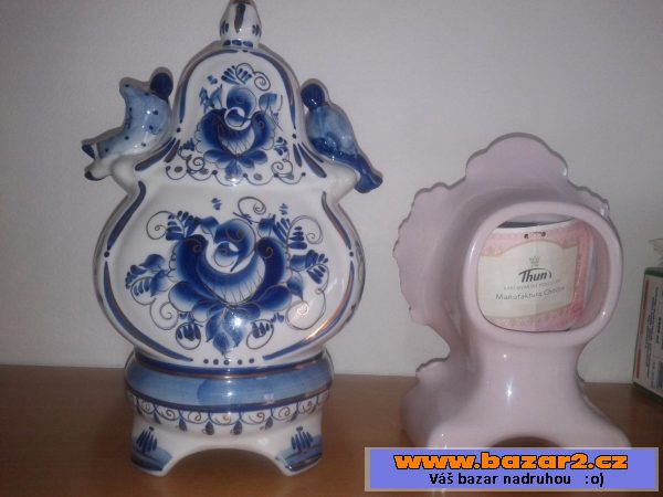 Modrý porcelán - hodiny