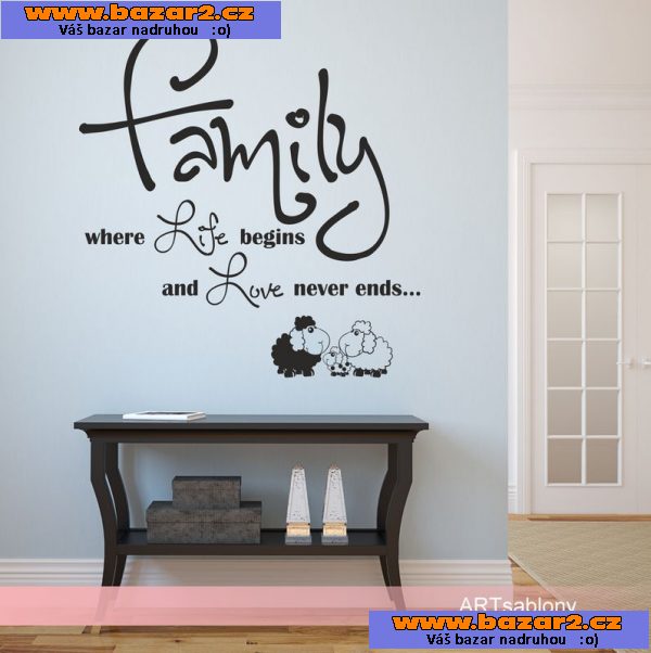 (3625n) Nálepka na stěnu - Family