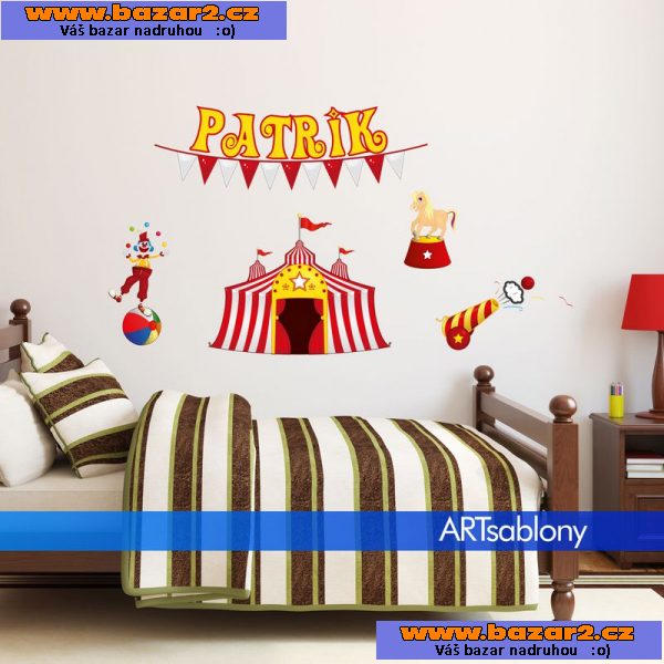 (3686f) Nálepka na stěnu - Cirkus