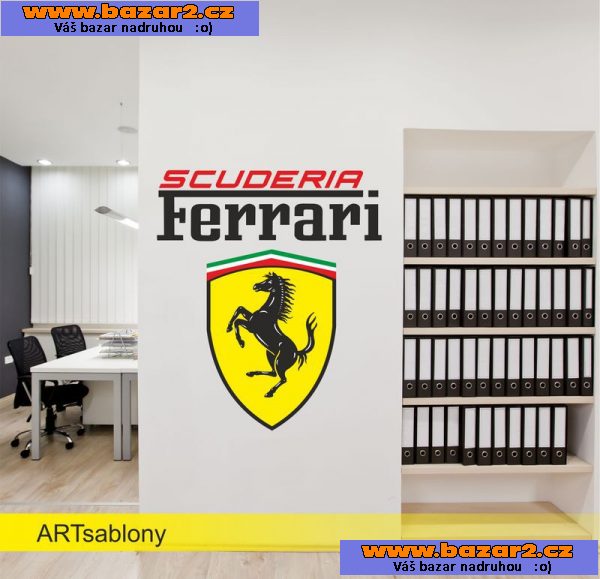 (3509f) Nálepka na stěnu - Ferrari