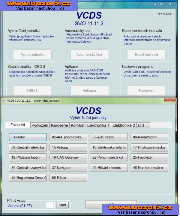 Nový VAG-COM VCDS 11.11 HEX-CAN kábel český jazyk