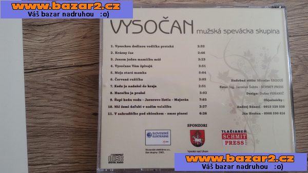Slovenska mužska skupina Vysočan,z vychodu,ludove pisnicky