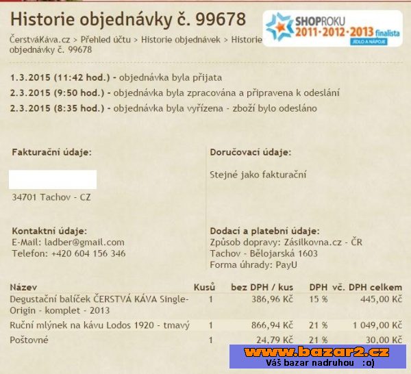 Ruční mlýnek na kávu Lodos 1920 