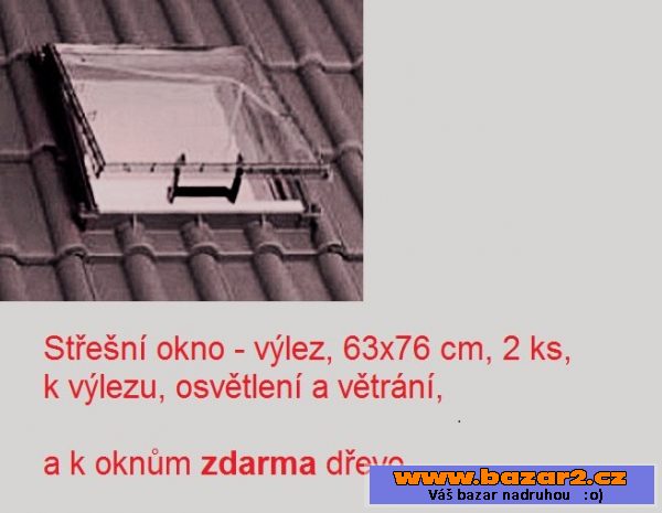 Střešní okno - výlez, 2x