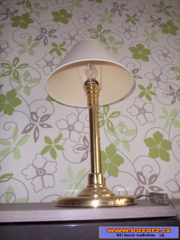 Lampa stolní zlatá + různá stínítka
