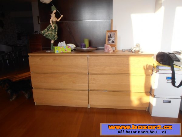 Postel z IKEA + dvě komody