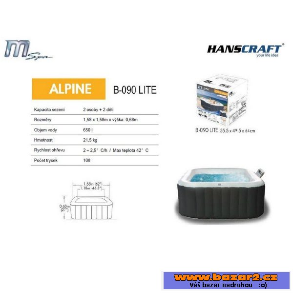 Bazén vířivý Mspa ALPINE B-090 LITE