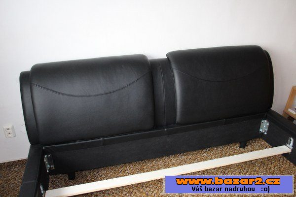 Kožená postel 180x200cm, pravá kůže