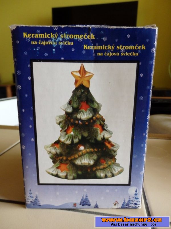 Keramický stromek na čajovou svíčku