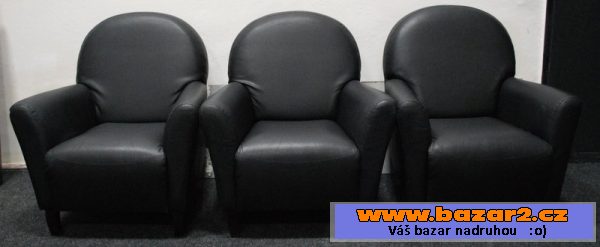 Kožený set křesel  6+3